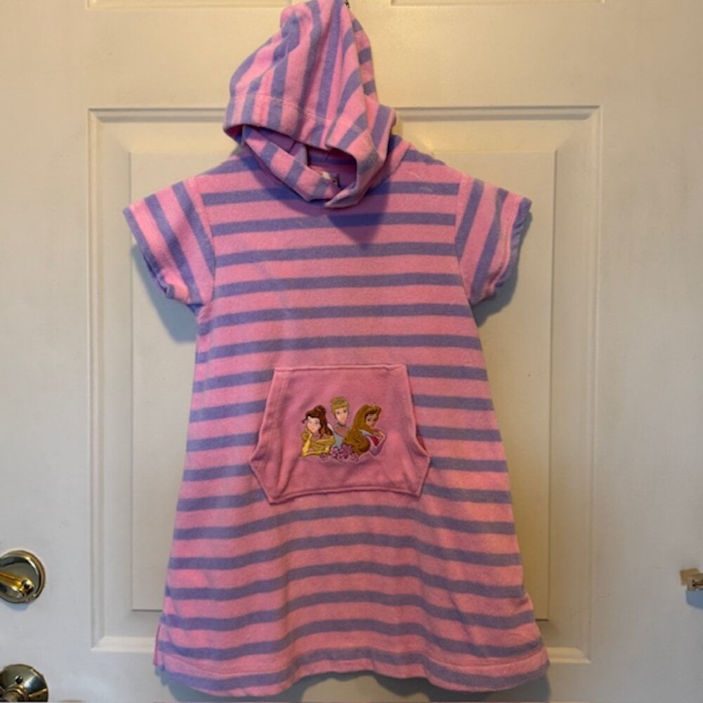 Disney Princess Striped Terry Cloth Swim Cover Up sz XS
